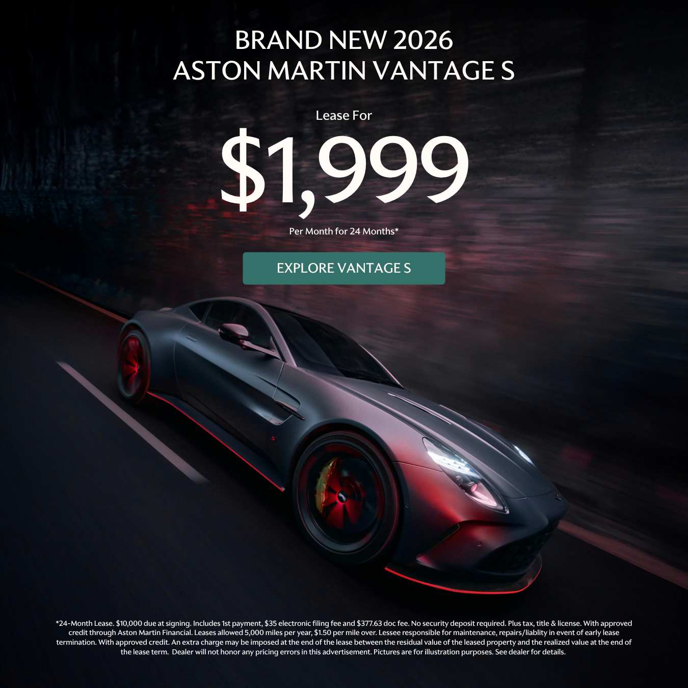 Aston Vantage Lease Offer